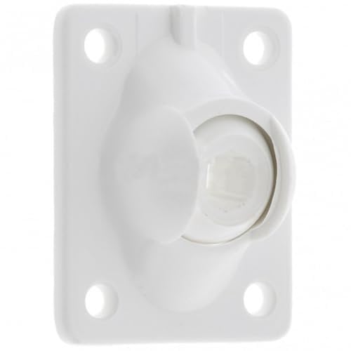 cyclingcolors Guide rotule sortie de caisson volet roulant platine 51x41mm pivotement 45° polyamide blanc Store Fenêtre Treuil Grenouillère Fixation Embout, sortie 6 pans 10mm