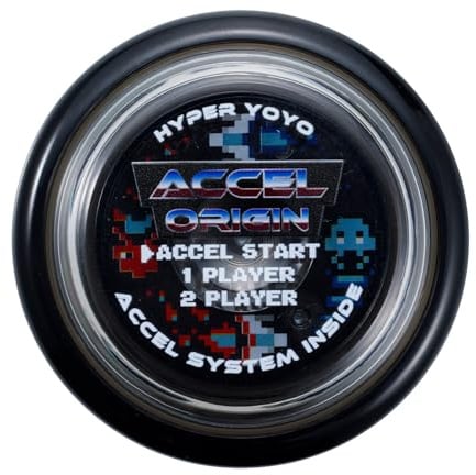 Bandai 60002 Accel Hyper Yo Schwarz, Geschicklichkeitsspiel, Optimiertes JoJo für Kinder ab 8 Jahren, mit seinem Accel System testen Sie alle Tricks einfach und schnell