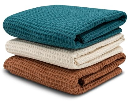 VmG-Store 3x Waffelpique Set je 0,5m x 1,5m (Set25, 3er Set) | Waffel Stoff Nähstoff Dekostoff Nähen Bekleidung Kinder Baby 100% Baumwollstoff DIY Tex Standard 100