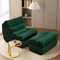 okwish Sitzsack Sofa Mit Fußhocker Sofa aus Grün Cordstoff