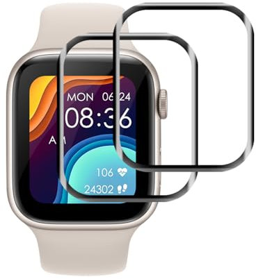 REROXE 2 Stück Schutzfolie für Panzerglas für Apple Watch Series 7/8/9 45mm, Passt Perfekt Apple Watch 45mm Displayschutzfolie