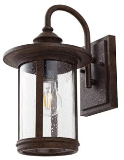 Lindby Wandlampe außen Laterne rostfarben, Wandleuchte aussen Aussenleuchte IP23 Außenlampe 1x E27 ohne Leuchtmittel Außenbeleuchtung Hauswand Garten