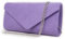 Emila Pochette glicine elegante da cerimonia donna scamosciata borsa a busta piccola tessuto camoscio clutch borsetta a mano con tracolla catena sera matrimonio comunioni Lilla primavera estate 2025
