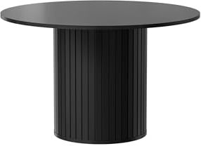 Generisch Tisch Cante ZA8 Wohnzimmertisch runder Esstisch 120x75x120 cm Schwarz
