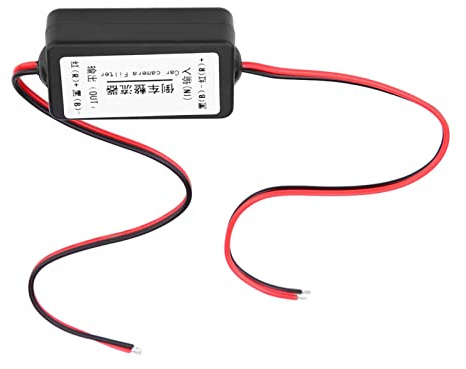 OEBUAFI 12V DC Car Rearview Camera Power Relay Capacitor Filter Rectifier, Rearview Camera Filter, Reverse Camera Filter, Backup Camera Filter