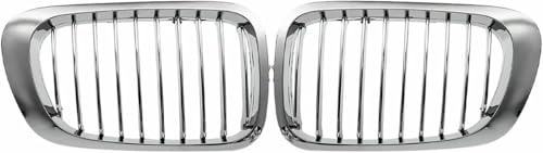 GRTYSVB Parrilla Delantera cromada Negra, Parrilla Delantera Tipo riñón, Accesorios para Coche, Parrilla del radiador para BMW E46 M3 325Ci 3 Series 2DR 1999 2000-2004 2005 2006