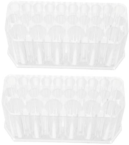 2pcs Acrylic Nail Art Brush Organizer Stand 26 Slot Desktop | Design, Sturdy Structure, Versatile Storage for Travel and Salons, Compact Rack for Neat Arrangement