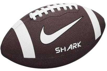 NIKE Vapor Shark Football – Trainings American Football Ball – Robuster Outdoor Football Ball für Training – Deflated geliefert, Brown/White/Black/White, 8