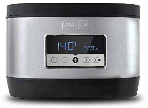 DASH Chef Series Stainless Steel Sous Vide, Black and Silver Grey