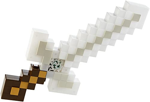 Minecraft FMD13 - Aufleuchtendes Spielzeug abenteuerschwert mit authentischen Minecraft-Licht- und -Soundeffekten, Spielzeug ab 6 Jahren - Exklusiv bei Amazon