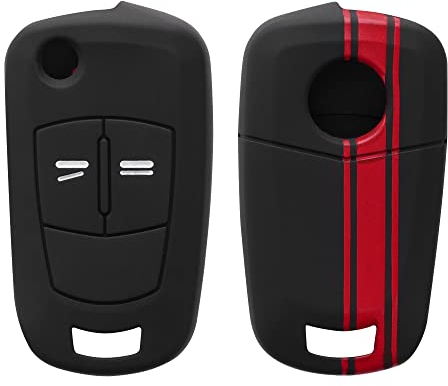 kwmobile Silicone Key Fob Cover Compatible with Vauxhall (Opel) 2 Button Car Flip Key
