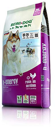 BEWI DOG H-Energy [25 kg] Hundefutter | Trockenfutter für sportlich sehr aktive Hunde und Zuchthündinnen | ohne Weizen & Soja