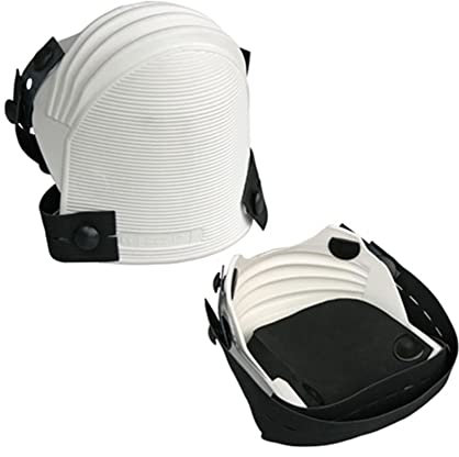 Karl Dahm Knieschoner, weiß, 1 Paar I Weiche und robuste Knieschützer zur Entlastung der Knie I Zertifiziert nach DIN EN 14404 I Ideal für Fliesenleger – 10211