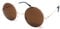 WS UK Round Lens Sunglasses [Rose Gold Frame, Brown Lens]