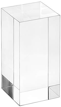Zeigis - Acrylblock massiv 40x40x80mm transparent, glänzende Kanten | Als Dekopodest / Acrylpodest zur Präsentation in Schaufenster und Vitrine, DIY, Modellbau, Basten, Stempel