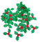 200pcs Holly Berries Embellishments Christmas Holly and Berry Christmas Embellishments, 200 PCS Mini Craft Berry Greens Leaf Sequins Tag and Card Making