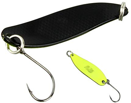 FTM Spoon Hammer 3,3cm 2,4g - Forellenblinker, Farbe:schwarz/UV gelb