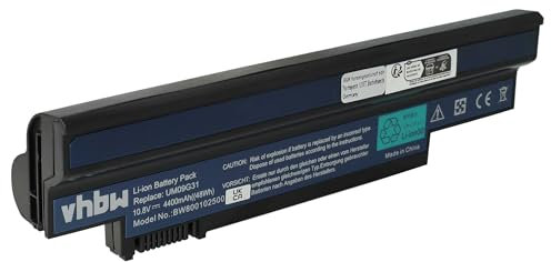 vhbw Batería Recargable Compatible con Acer Aspire One 532H-2Db-BT, 532H-2DGb-BT, 532h-2Dr, 532H-2Dr-BT Notebook (4400 mAh, 10,8 V, Li-Ion)