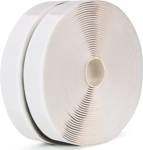 LLPT Nastro butilico, bianco, sigillante, autoadesivo, confezione da 2 pezzi, 2,5 cm x 10 m, per riparazioni per camper, finestre, barche, guarnizioni in gomma EPDM (WST232)