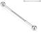 AROWRO Industrial Barbell Chirurgenstahl 14G Industrial Piercing Industrial Bar 38mm Industrial Ohrringe Pyramid Cuts Gepflasterter Knorpel Body Piercing Schmuck 1 1/2 Zoll Silber Industrial Barbell