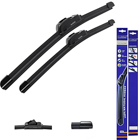 Axeblink Wiper Blade For Ford Fiesta 2001-2007 U-Hook Flat Aero Front Wiper Blade (22 & 16, U-Hook)