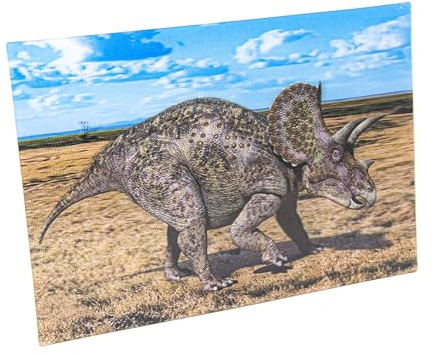Cornelißen naTierliche Geschenke Cornelissen 3D-Postkarte Triceratops, Wackelkarte Hologrammkarte, Ansichtskarte und Grußkarte, Dinosauriermotiv, 16 x 11 cm