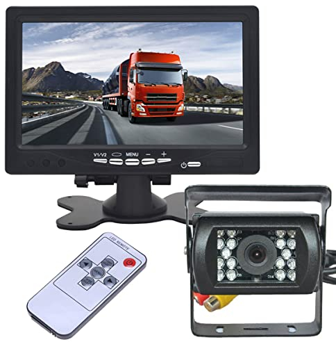Caméra de recul 9 V-35 V pour voiture, étanche IP69, vision nocturne, écran LCD 7 pour bus, camion, remorque, caravane, camping-car, camionnettes