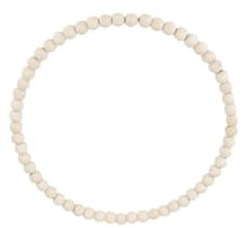 NaDeco Deko-Metallring mit Perlen, Ø 20-40 cm, Größe frei wählbar | Holzperlenring | Metallring mit Holzperlen | Holzperlen-Ring | Dekohänger | Perlenkranz | Boho-Trockenblumen-Ring, Größe:Ø 25 cm