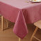 Homaxy Leinenoptik Tischdecke Weihnachten Abwaschbar Lotuseffekt Eckig 100 x 140 cm Tischtuch Leinendecke Wasserabweisend Tafeldecke Tischwäsche Fleckschutz, Weinrot