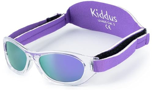 Kiddus Gafas de Sol Bebe 0-24 meses. Protección UV400. Gafas niña 1-2 años. Gafa sol niño 12 meses. Correa ajustable.