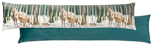 Evans Lichfield Stag Scene Draught Excluder Cover, Teal
