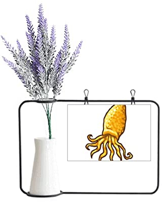 no/no Yellow Octopus Marine Life Pattern Artificial Lavender Flower Vase Bottle Card