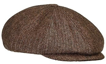 camel active Herren Flat Cap mit Baumwollfutter BRaun, Menswear-L