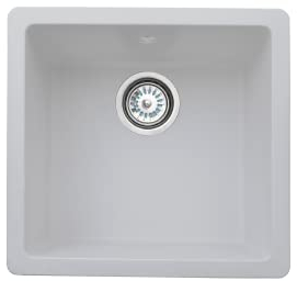 Granitspüle Küchenspüle Granit Einbauspüle Spülbecken Spüle Granit Weiß 37x39cm (B-Ware)