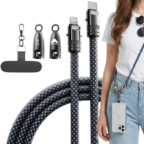 Mobitel iPhone Lanyard Charging Cable USB-C to iPhone 27W (1.2m)