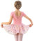 DANSHOW Kinder Ballettkleidung Mädchen Tanzkleider Mädchen Kurzarm Balletttrikot Ballettanzug Tanzkleid mit Chiffonrock(40401-08Q-XL)