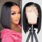 Bob Wigs Lace Front Human Hair Wig 13x4 Lace Front Wigs Brazilian natürliche Farbe Bob Wig 80% Density Short Bob Wigs for Black Women Natural Colour (8 inch)