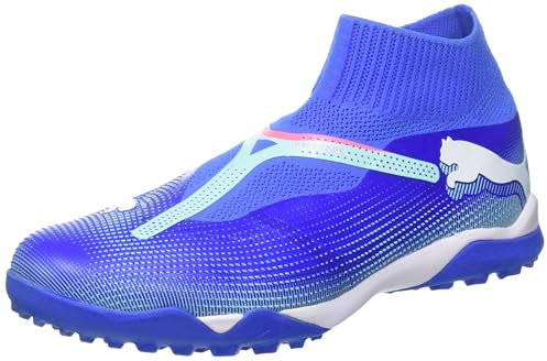 PUMA Future 7 Match+ LL TT, Soccer Shoe Unisex Adulto, Bluemazing White-Electric Peppermint, 43 EU