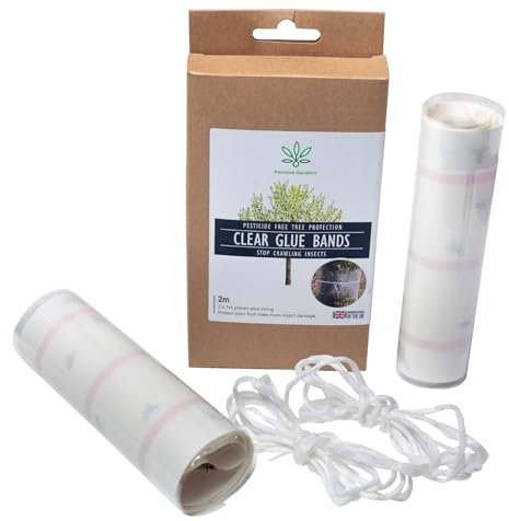 Tree Grease Bands for Fruit Trees – Fruit Tree Grease Bands –Tree Moth Trap, Weevil Trap, Winter Moth Trap – Glue Traps – Sticky Moth Stop – Fruit Tree Protection – Glue Bands