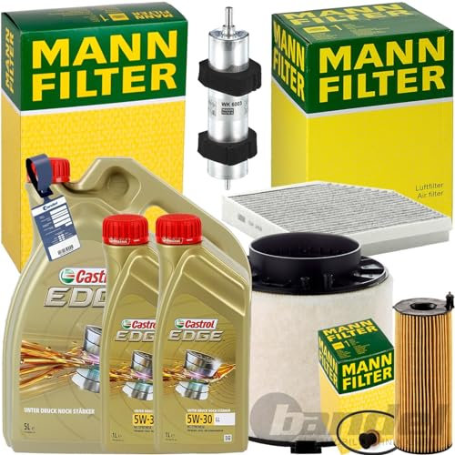 Inspektionspaket + 7L 5W-30 Öl passend für A4 B8 A5 2.7 + 3.0 TDI