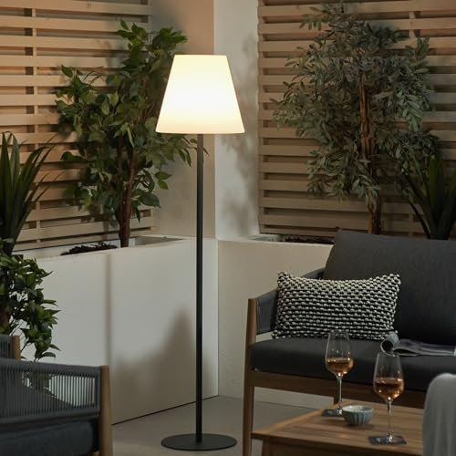 Outdoor Garden Floor Lights | Rechargeable Colour Changing Patio Floor Lamp Terrace Lighting | Modern Battery Lamps for Outdoor Spaces Garden Decor (Tall: W35xD35xH153cm)