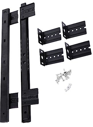 jojofuny 1 Pair Keyboard Shelf Runners Solid Steel Ball Bearings Under Desk Drawer Slide Track Soft-Close Smooth and Quiet Operation Sturdy Design Easy Installation