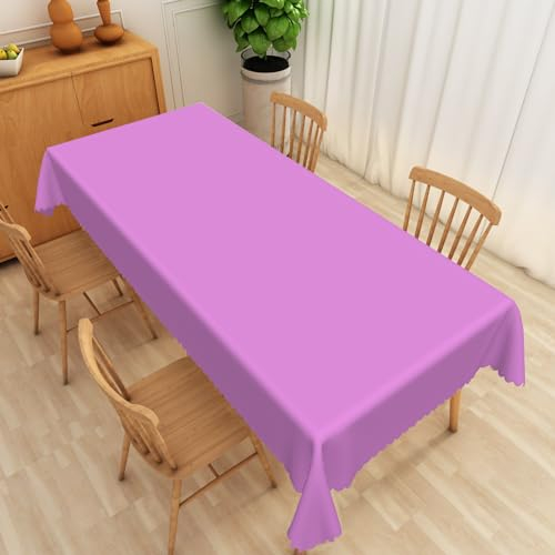 Tischdecke Weihnachten Lila Pflegeleicht Mit Saum, Tischtuch Tisch Decke Abwaschbar Und Bügelfrei, Abwaschbar Schmutzabweisend