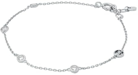 Michael Kors – Premium Kors Brilliance Station-Armband aus Sterlingsilber für Damen, MKC1716CZ040