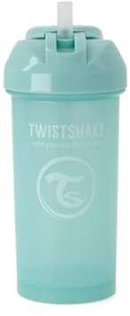 TWISTSHAKE Spill Free Straw Cup 360 ml, Leak Proof Training Sippy Cups for Toddlers and Babies, Drinking Water Bottles Trainer Cup, 6+ Months, BPA Free, New Turquoise