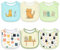 Maiwamita 6er-Pack wasserdichte Baby-Lätzchen aus Baumwolle für Mädchen und Jungen zum sabbernden Essen mit Druckknopf (Multi5)