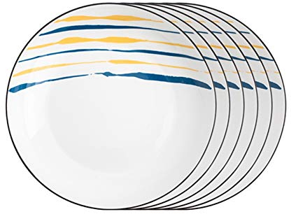 GaRcan Dinner Plate Dinner Plates Creative Dinner Plate Sets 2/4/6 Pieces Kitchen Dinnerware Set Round Ceramic Dinner Plates-Microwave, Oven and Dishwasher Safe Plates/s/M (S s)