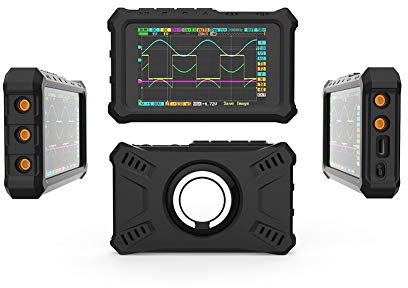 DS213 Oscilloscope Silicone Oscilloscope Silicone Case, Silicone Case Case, Black Silicone Protective Case Mini Digital Oscilloscope Silicone Shell with 1Pcs Ring Bracket