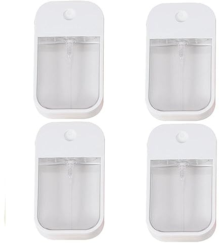 Tsffae 4 Stücke 45 Tragbare Mini Nachfüllbare Duft Händedesinfektionsmittel Alkohol Flasche Spray Duftpumpe Leere Kosmetikbehälter