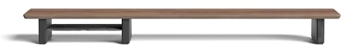 Raico Système d'étagères de bureau avec support pour écran et étagère de rangement latérale (Noyer, Pleine Longueur v2.0 | 116 cm)